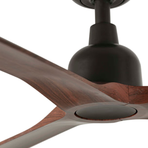 OUTWOOD L Ventilateur de plafond rouille/noyer IP44 TUYA
