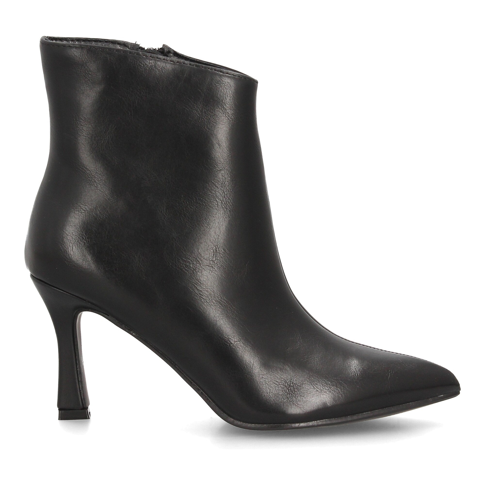 Botines de Tacón Mujer con Cremallera Lateral punta fina y tacón estilizado