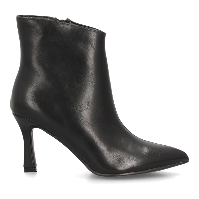 Botines de Tacón Mujer con Cremallera Lateral punta fina y tacón estilizado