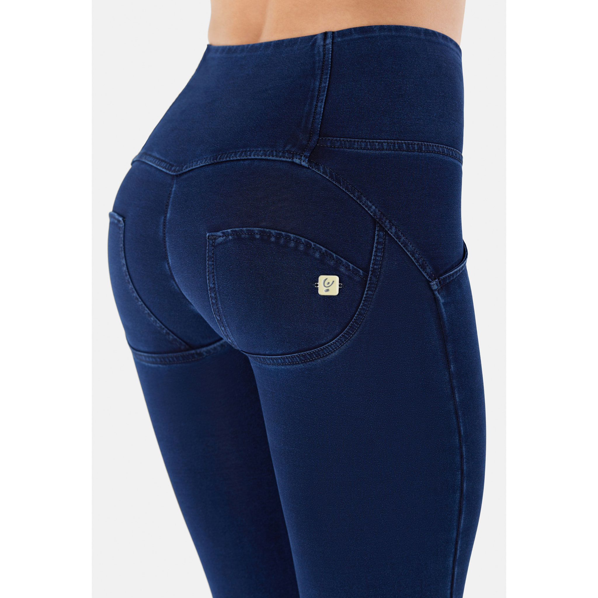 Jeggings push up WR.UP® flare vita alta in cotone organico