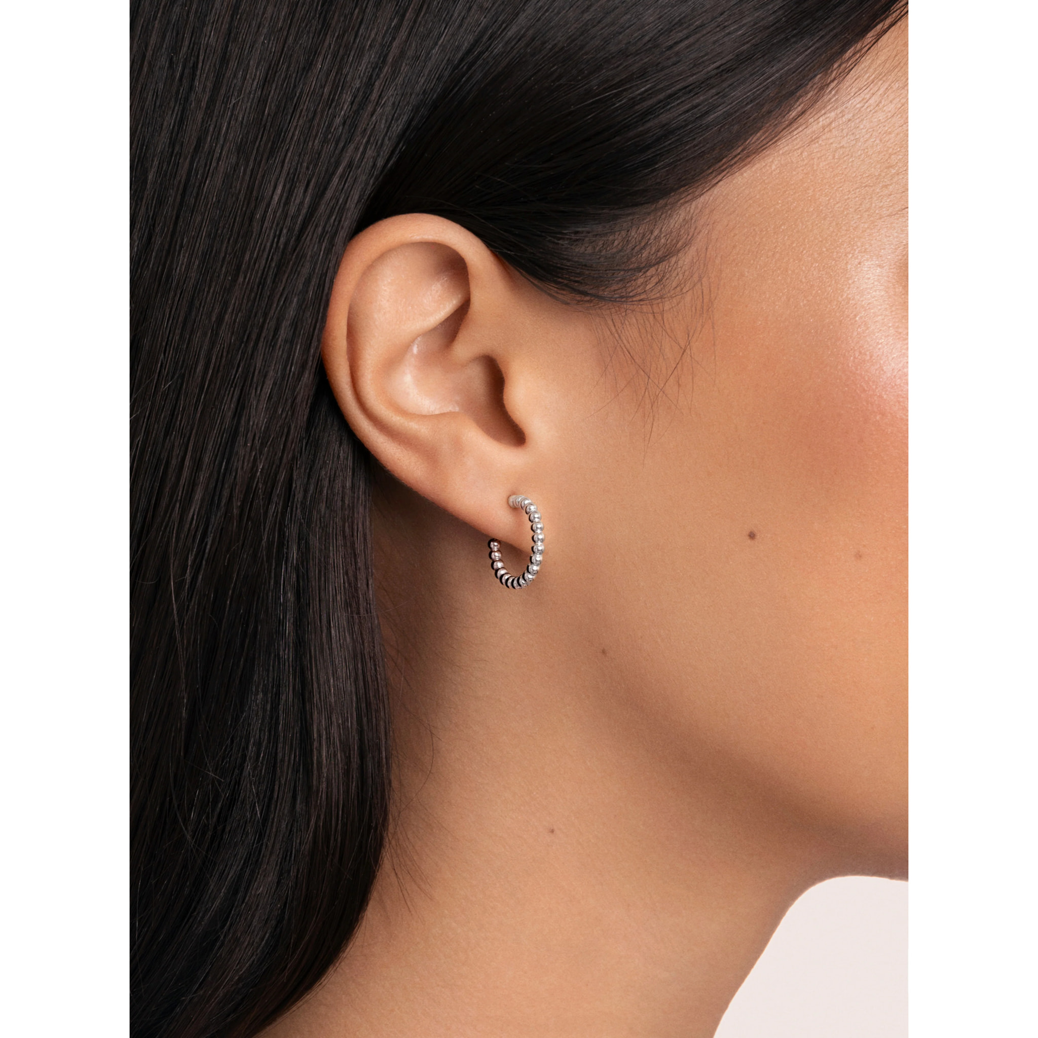 Orecchino Pebble Dots S in Acciaio