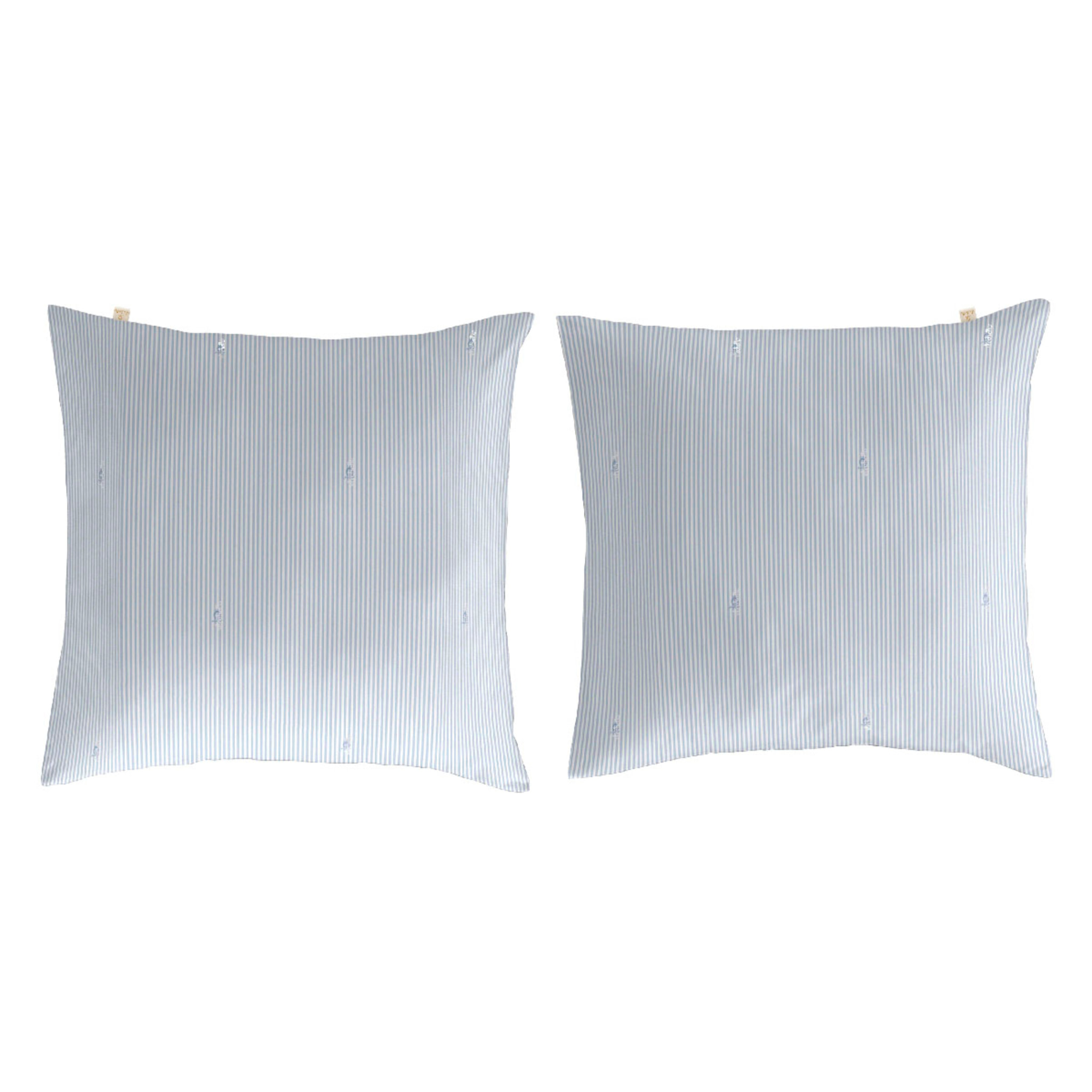 2 Fundas de almohada 50x50 cm ZAIDIN AZUL - 100% algodón -