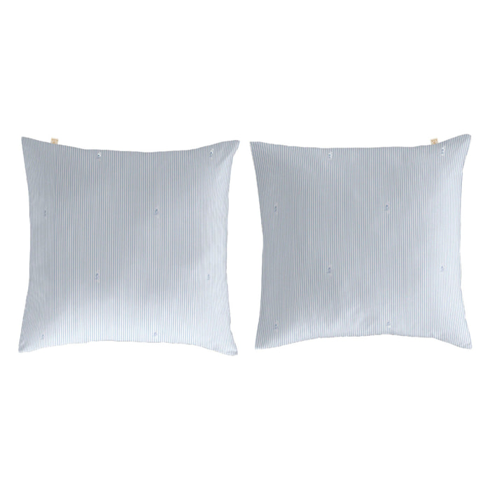 2 Fundas de almohada 50x50 cm ZAIDIN AZUL - 100% algodón -