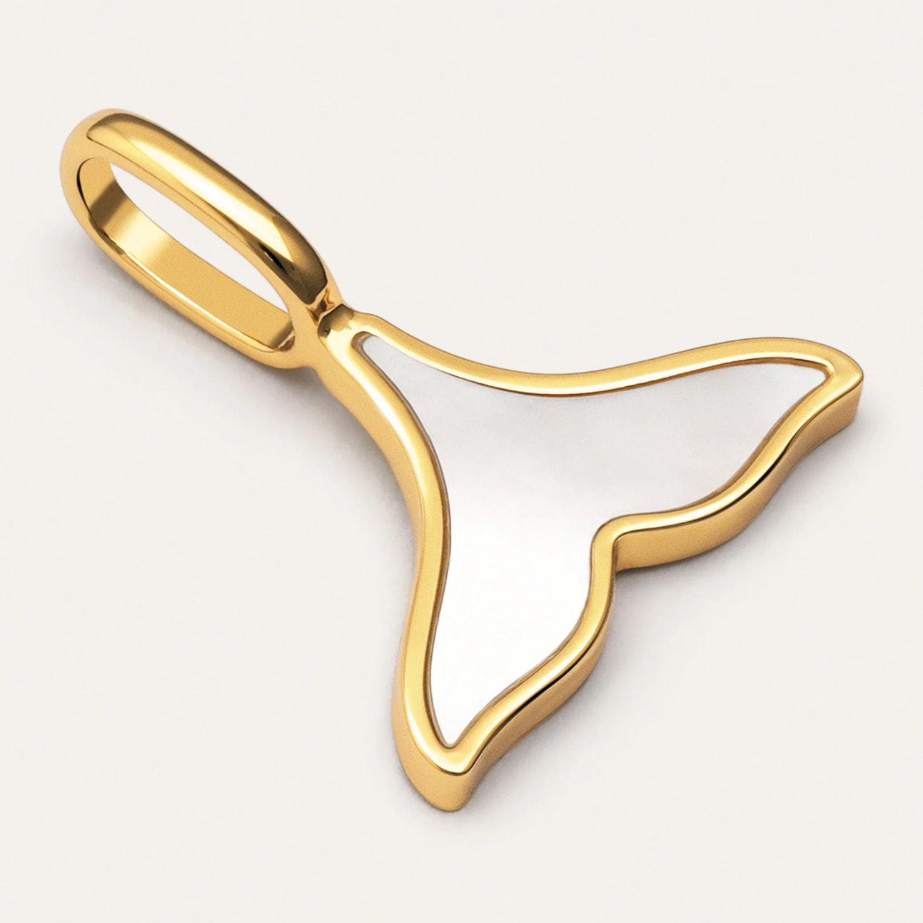 Charm Sirena in Madreperla Placcato Oro