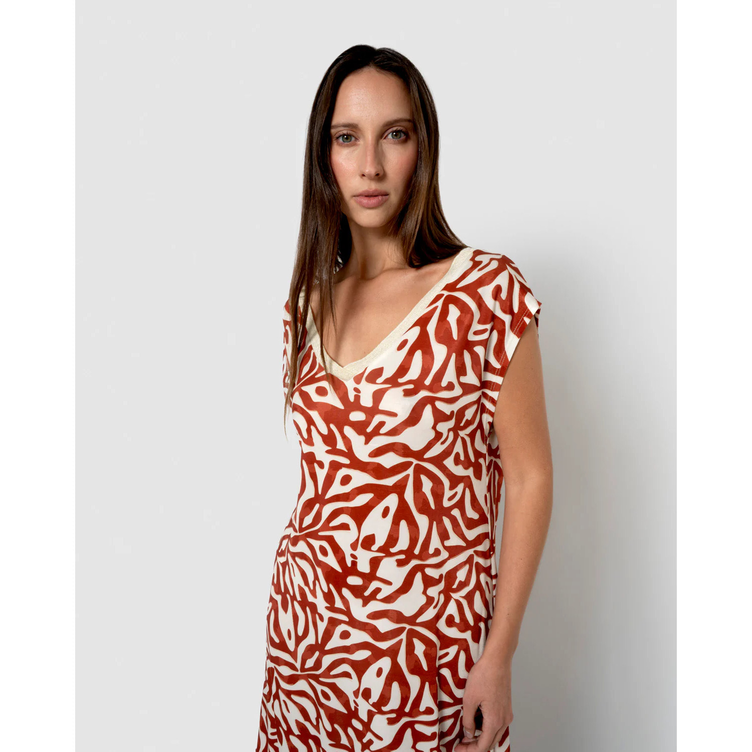 Vestido corto soft asha teja