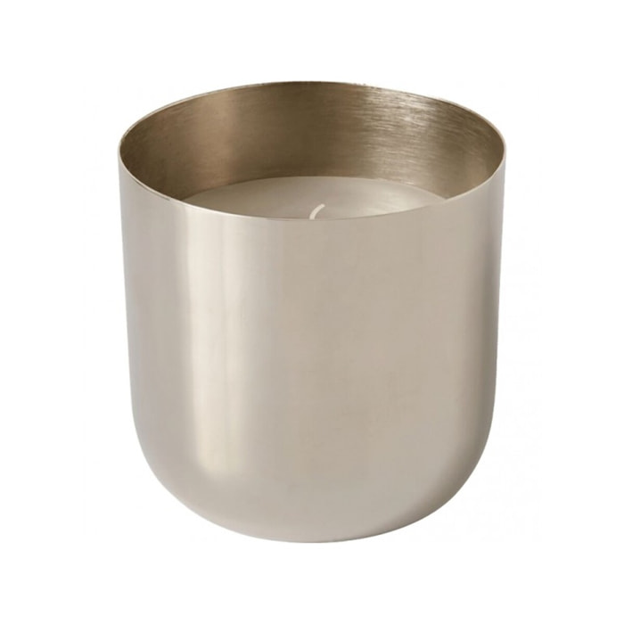 Bougie coupelle argenté H.9 cm - EPSILON 062