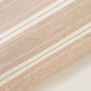 Funda de almohada punto de algodón rayas Punri color beige Punto de algodón