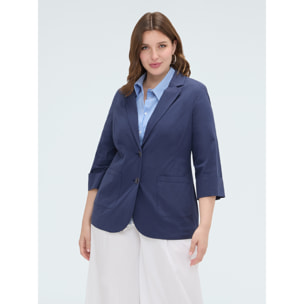 Fiorella Rubino - Blazer con maniche tre quarti - Blu