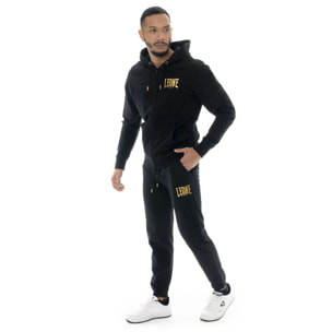 Tuta da uomo in cotone non garzato con cappuccio Leone Boxing legend