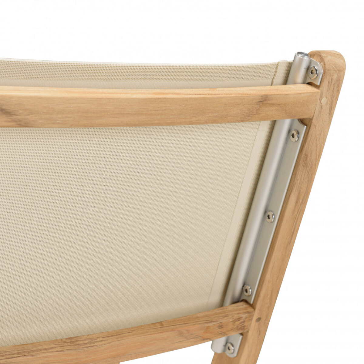 HARRIS - Lot de 2 chaises pliantes textilène couleur beige