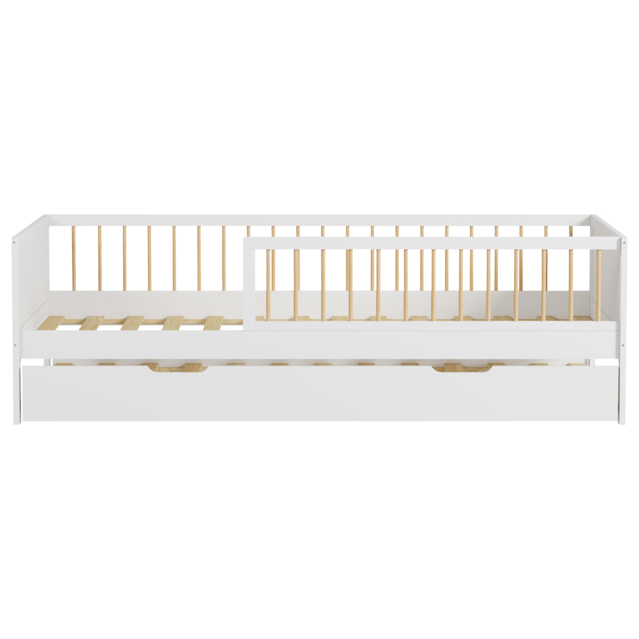Lit gigogne pour enfant 190x90cm blanc ADAM