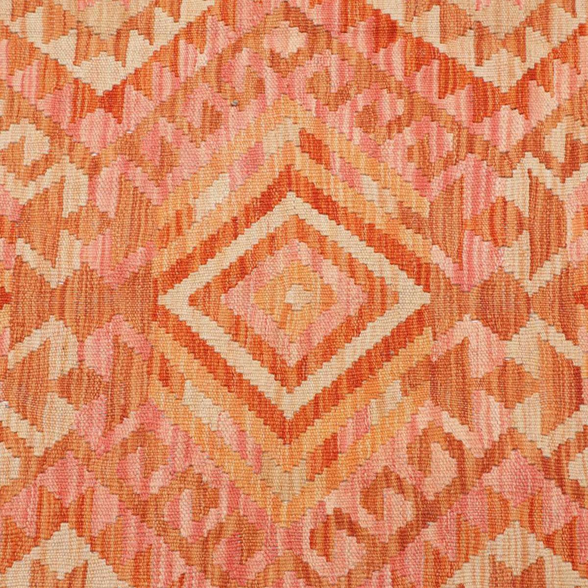 Tapis kilim, motif géométrique, tissé plat en laine, UZEDAVI