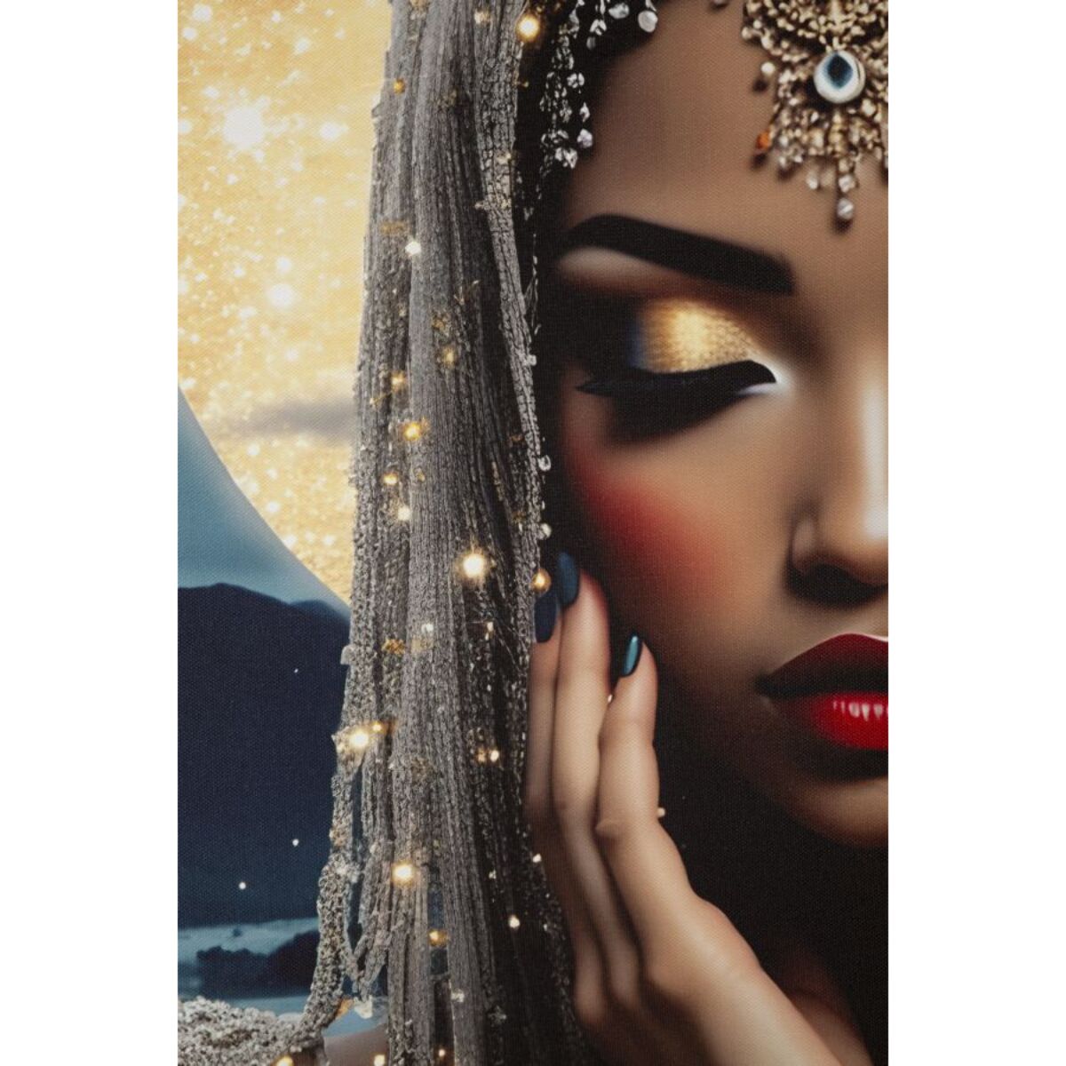 STAMPA C/LED SU TELA LACCATA C/CORNICE VENUS CM 70X4
X100