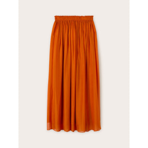 Motivi - Falda larga de gasa - Naranja sol