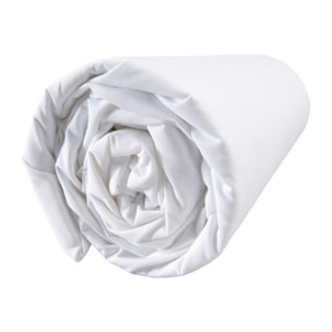 Drap-housse en percale de coton prestige 120 fils bonnet 30 cm, VOLUPTÉ PURE