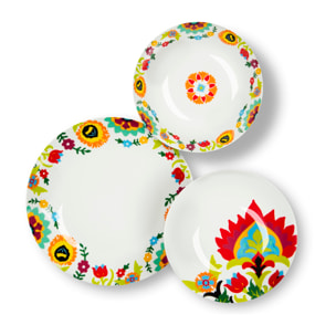 Servizio piatti 18 pezzi Excelsa – Jaipur, Porcellana Bianco