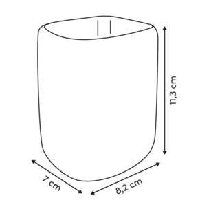 Porte-brosse à dents Cloudy blanc H11,3 cm