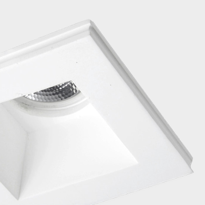 LEDS·C4 Downlight Ges Recessed Square C 5W 31.2º Blanco Ip23 292Lm