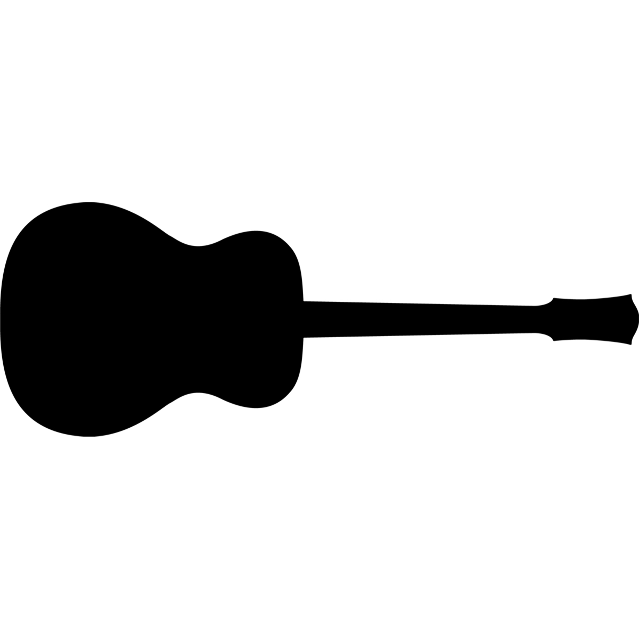 Sticker ardoise tableau noir - stickers muraux adhésif effaçable - GUITARE ACOUSTIQUE