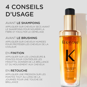 Elixir Ultime - L'Huile Originale sublimatrice rechargeable pour tous types de cheveux