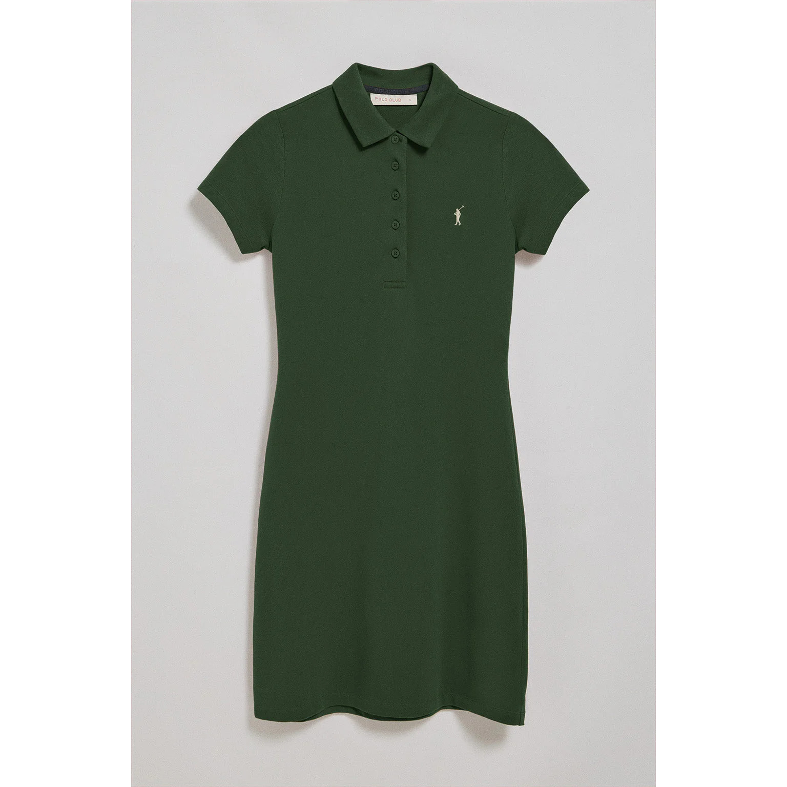 Vestido polero verde botella con logo Rigby Go