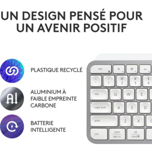 Clavier sans fil LOGITECH MX Keys S Silencieux Pale Grey