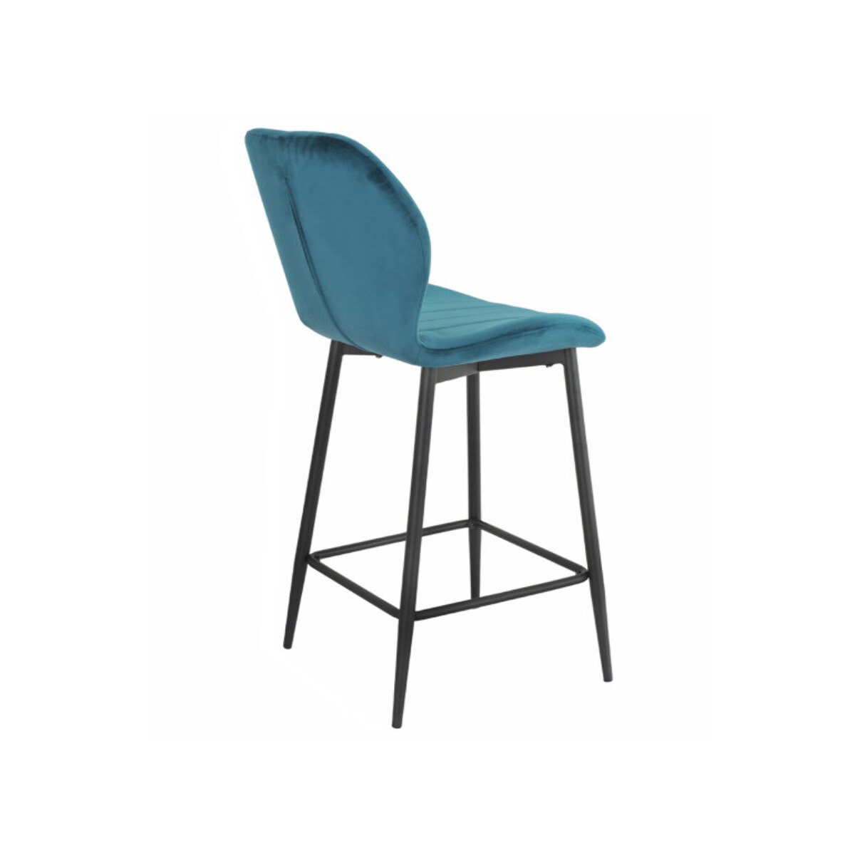 Chaise de bar en velours avec pieds en métal noir - FAUSTINE 2