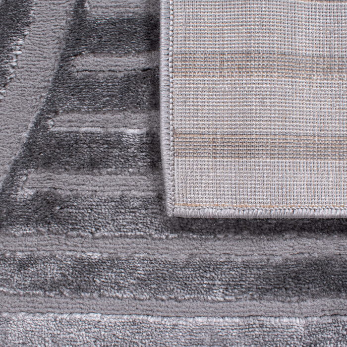 BIANCA - Tapis motif en relief gris
