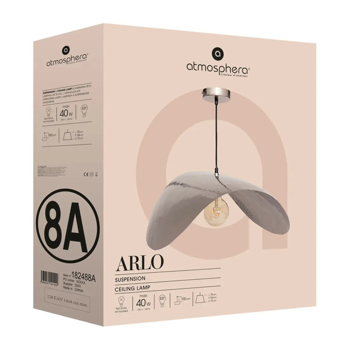 Suspension Arlo argent H128cm