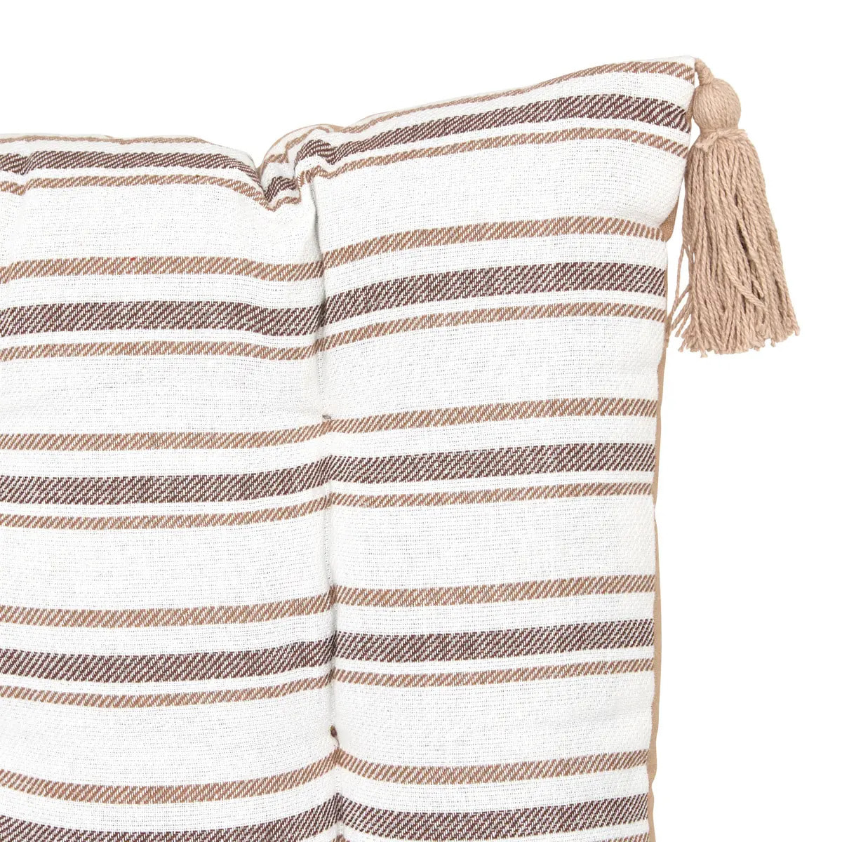 Coussin de sol Groove 120x60cm rayé beige lin
