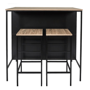 TABLE ILOT 2 TABOURETS LOKA