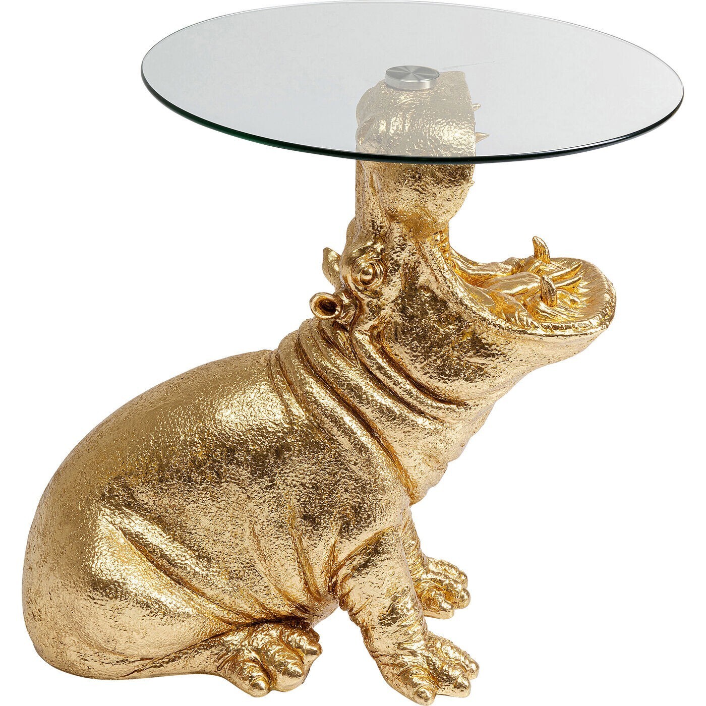 Table d'appoint hippopotame doré Kare Design