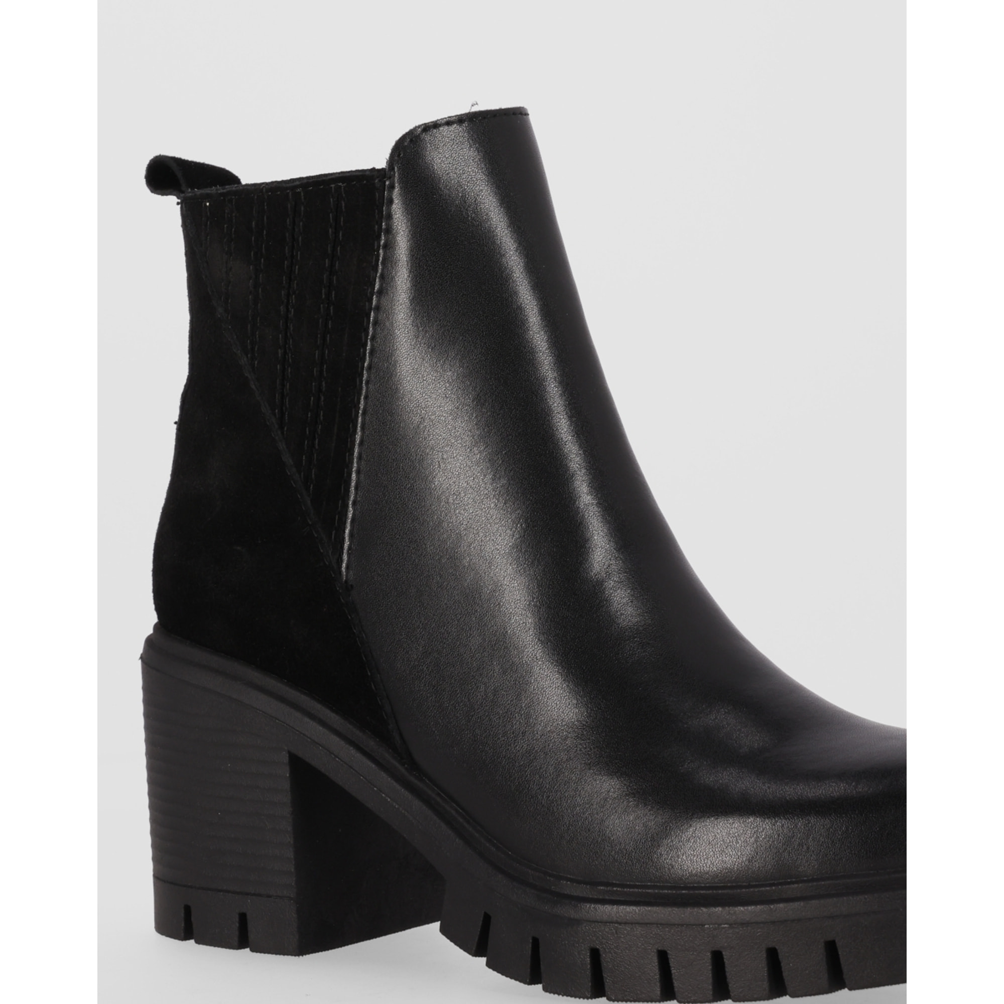 Botines de Piel - Negro - Tacón: 5 cm