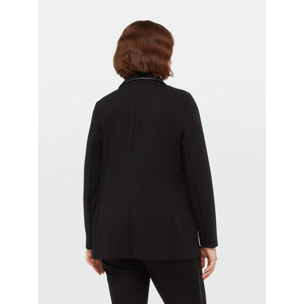 Fiorella Rubino - Blazer in viscosa LENZING™ ECOVERO™ con bordi - Nero