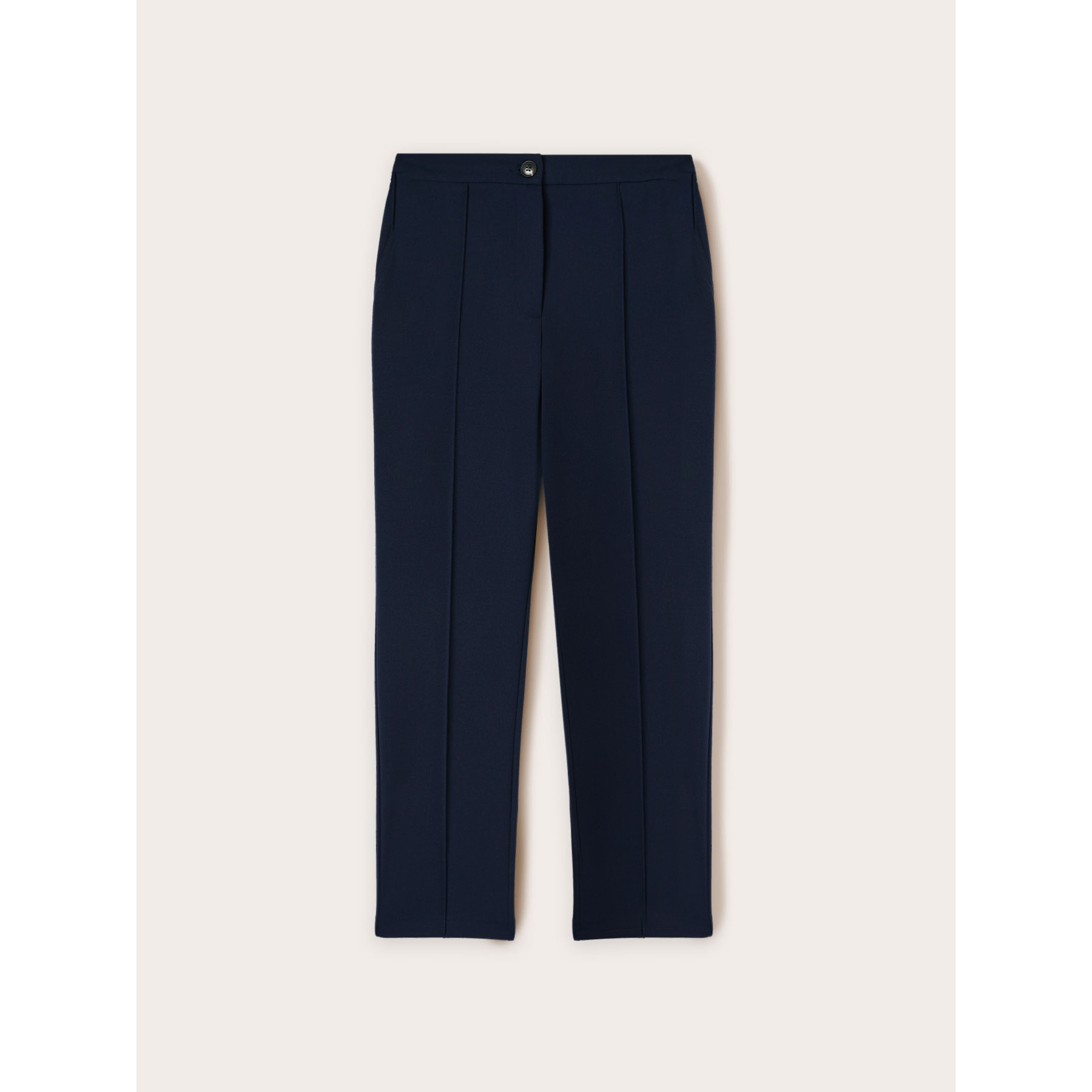 Motivi - Pantaloni regular in tessuto crêpe - Blu