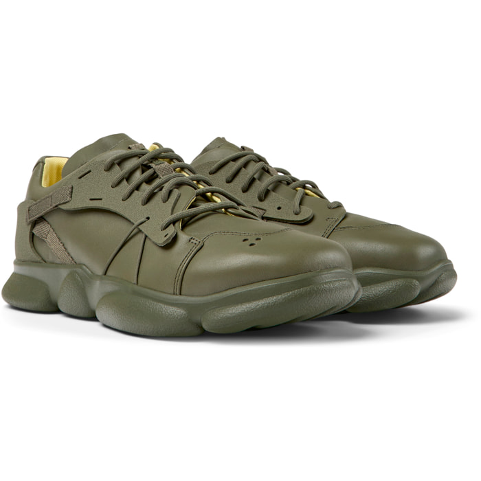 Zapatillas - CAMPER Karst - Verde - Piel lisa / Goma