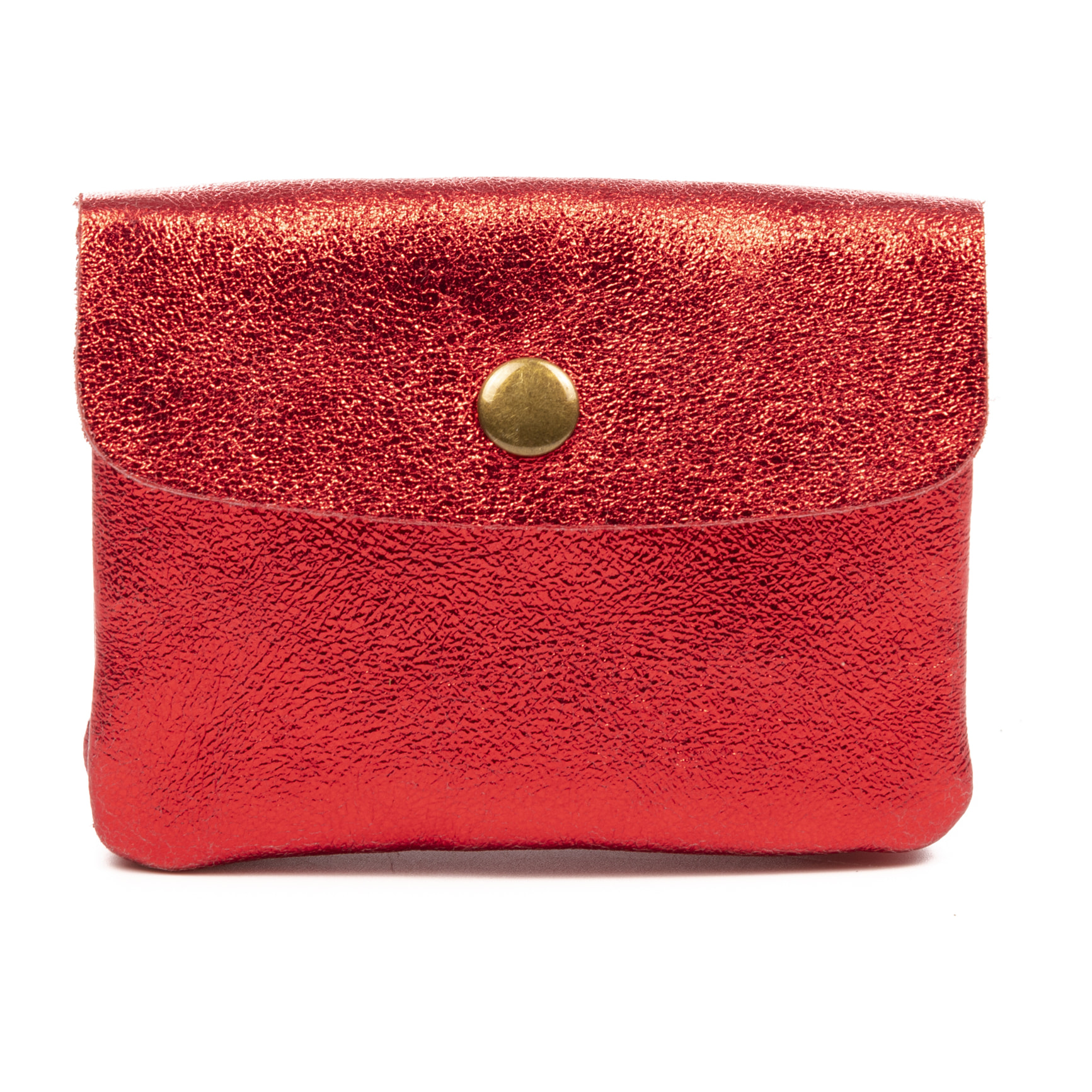 Alpignano monedero mujer. Piel auténtica Gamuza lacada brillante.