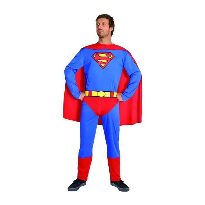 Costume Completo Superman Mantello Prodotto Originale Dc Comics Adulto