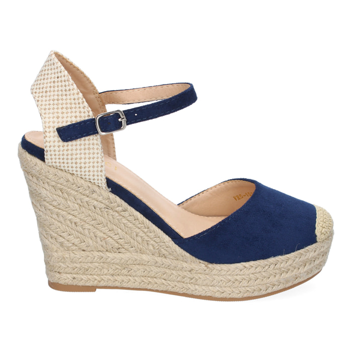 Sandalia de Cuña de Yute para Mujer, Comodas y Elegantes, Diseño Moderno con Punta Bordada