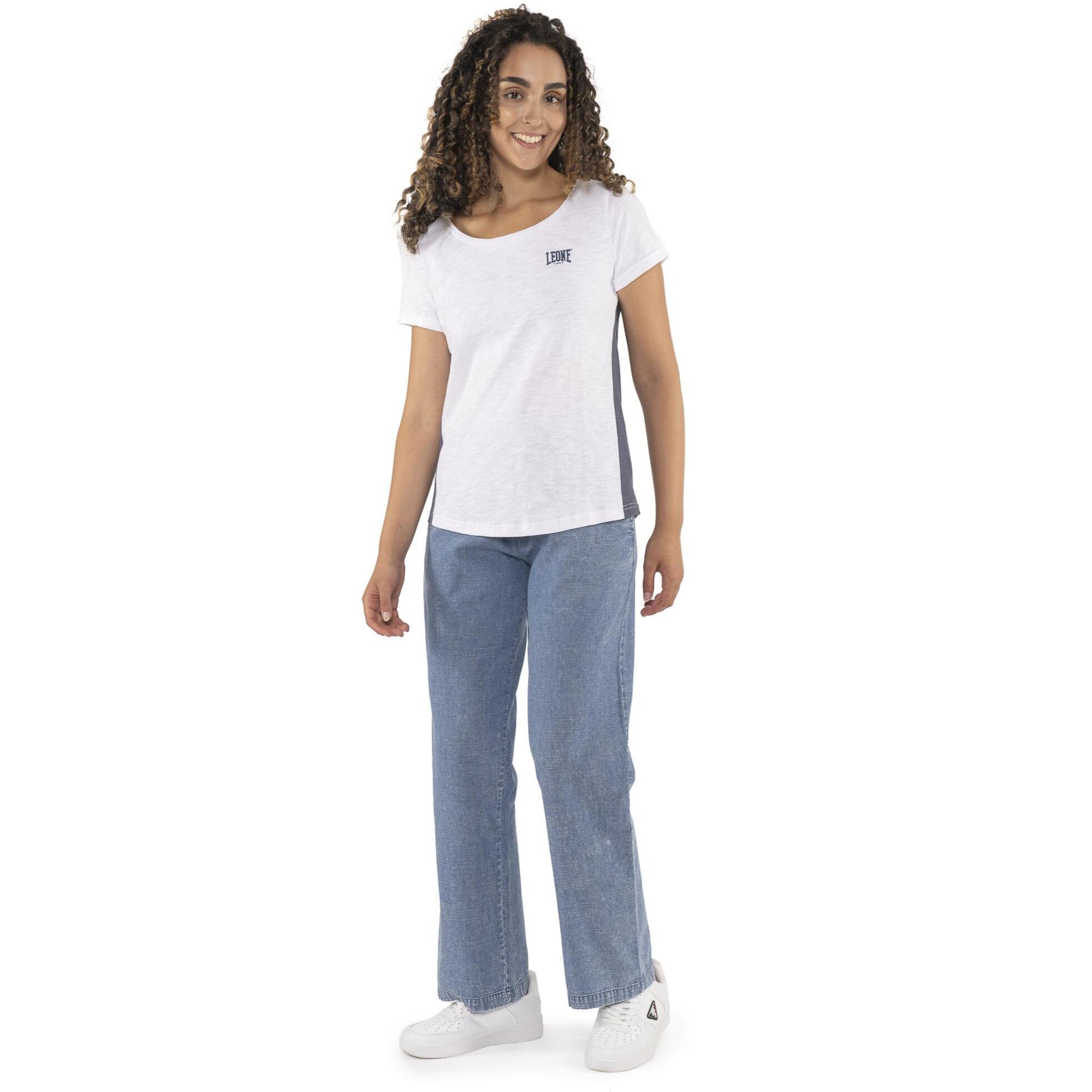 Camiseta de mujer Leone Fancy Stripes de punto