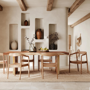 Chaise en bois de teck biseauté - Lombok