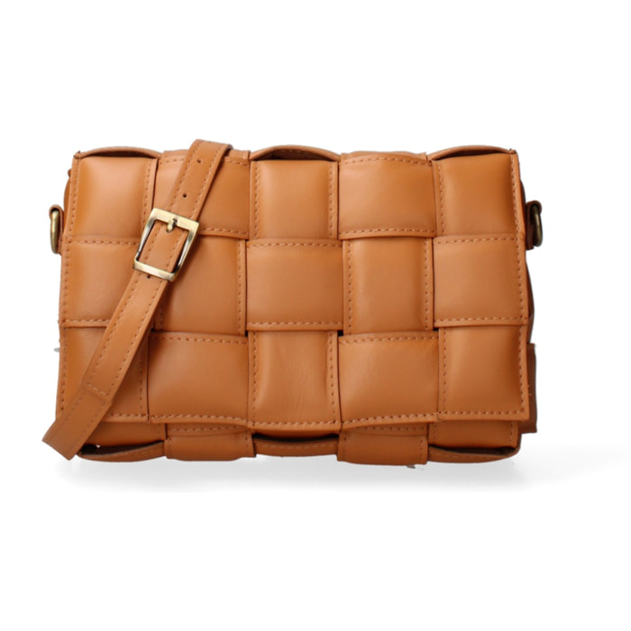 Borsa a tracolla da donna Made in Italy - Modello Artena - 100% pelle - 26.0 x 17.0 x 6.0 cm