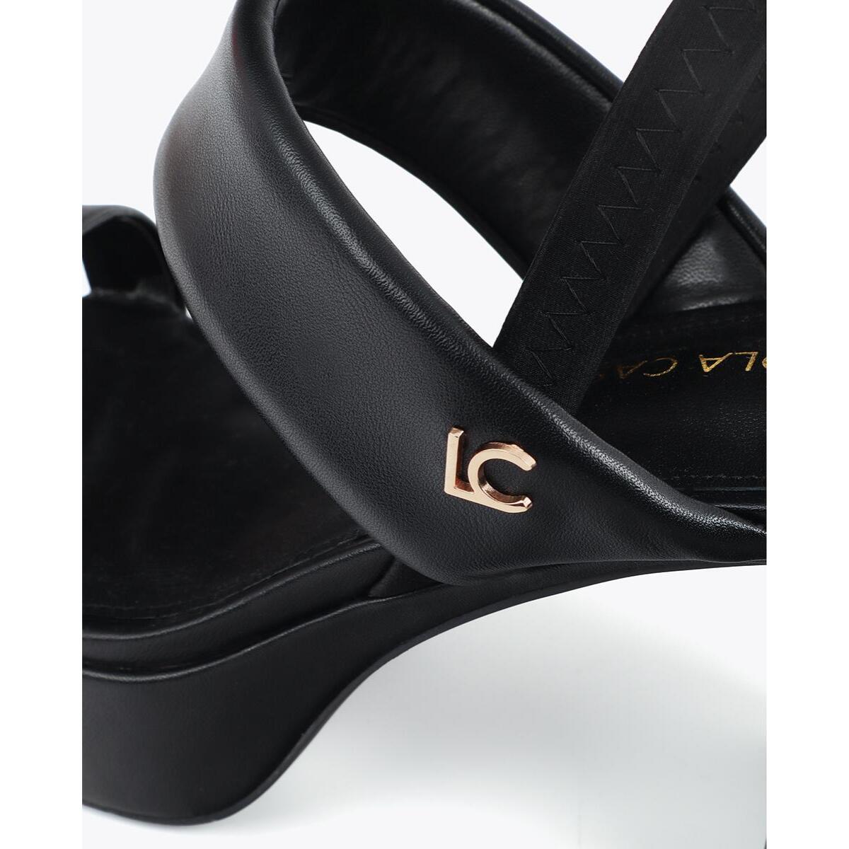 Sandalo con tacco e cinturini tricolore