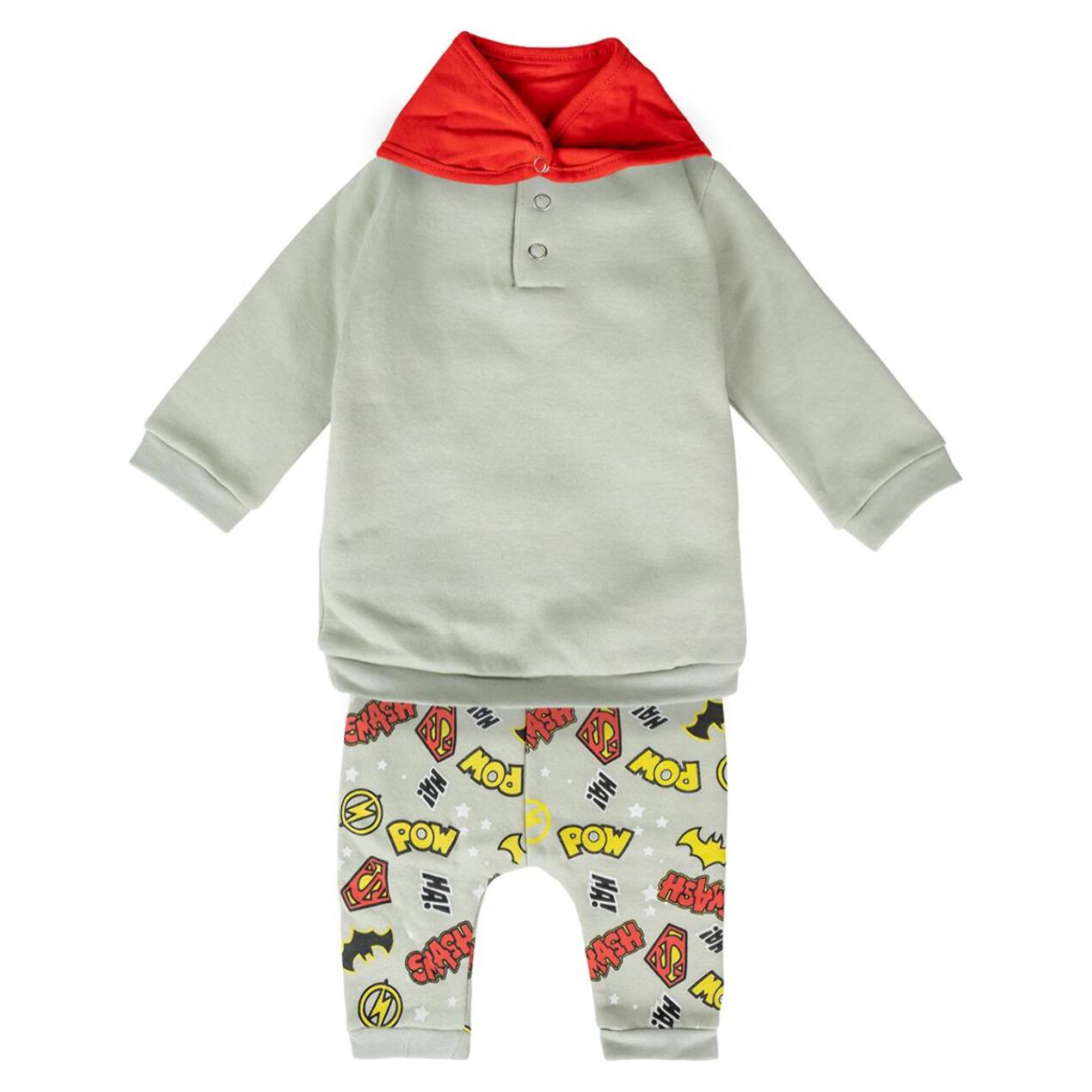 Conjunto Deportivo Justice League para Bebé - Color Gris