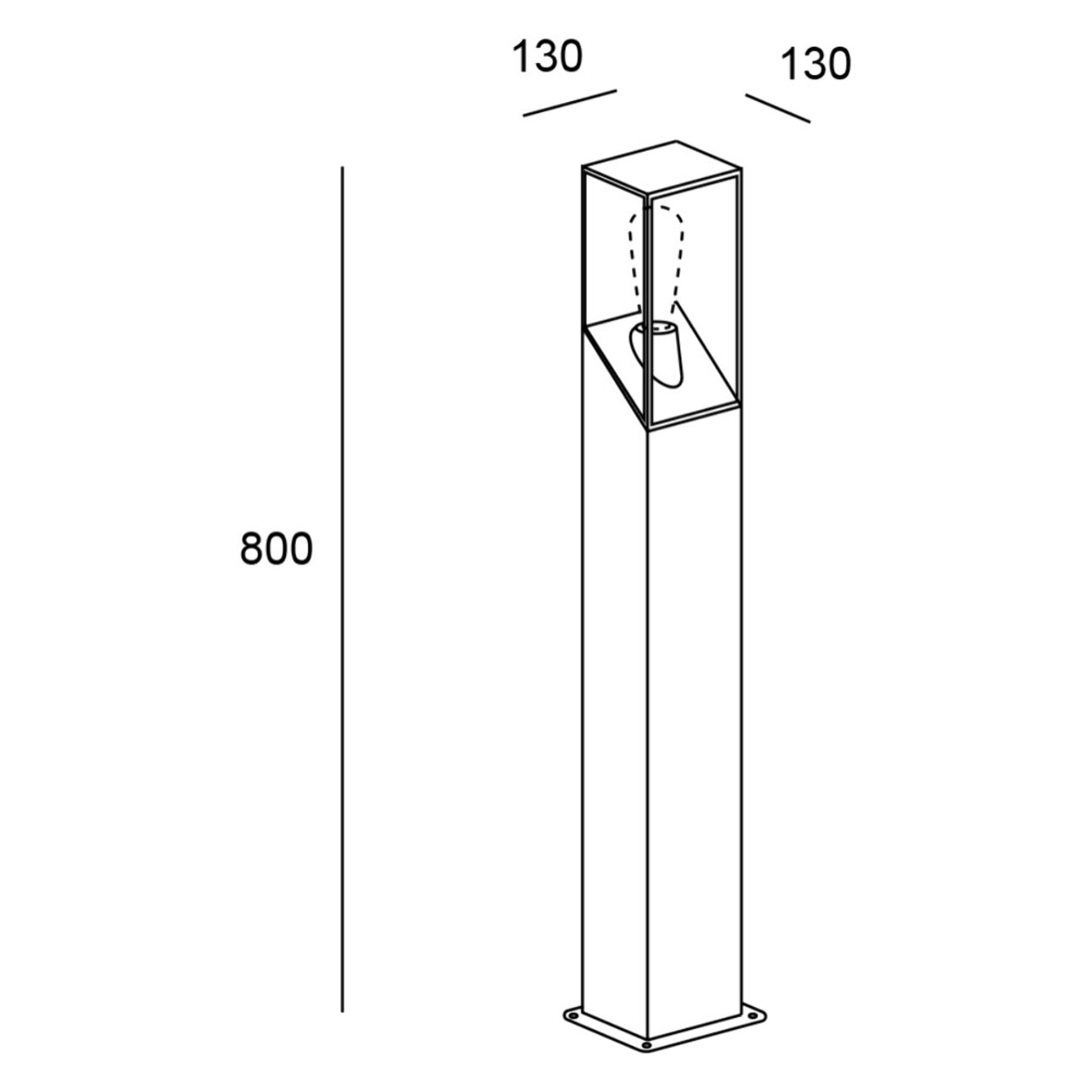 Forlight Baliza Exterior IP54 LED 15W Gris Urbano E27 para Jardín, Camino, Entrada