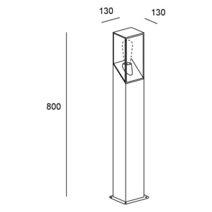 Forlight Baliza Exterior IP54 LED 15W Gris Urbano E27 para Jardín, Camino, Entrada