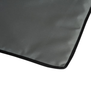 Lot de 2 tapis de plage rembourrés - dossier inclinable 5 positions - sac transport inclus - acier polyester gris