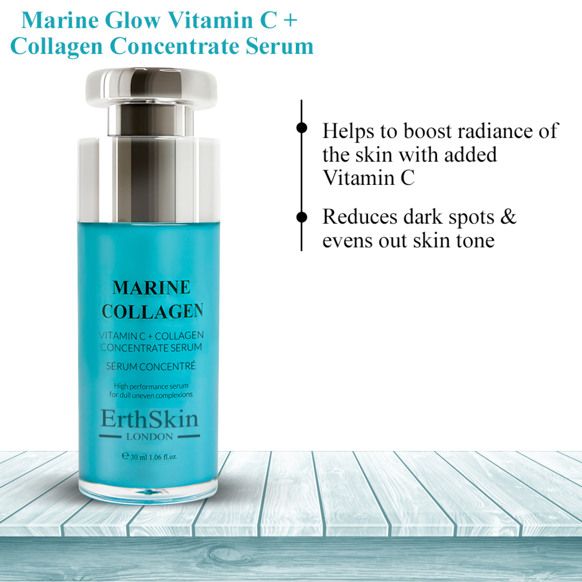 Concentrado de suero de vitamina C y colágeno Marine Glow