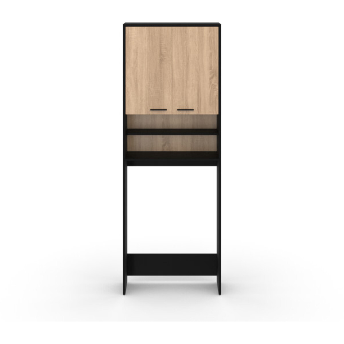 Meuble dessus machine à laver Will noir et bois