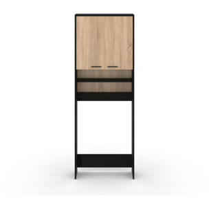 Meuble dessus machine à laver Will noir et bois